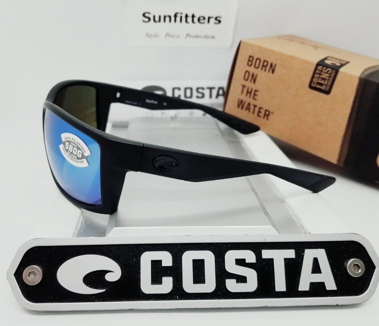 Costa Del Mar REEFTON sunglasses - Blackout/Blue Mirror 580G