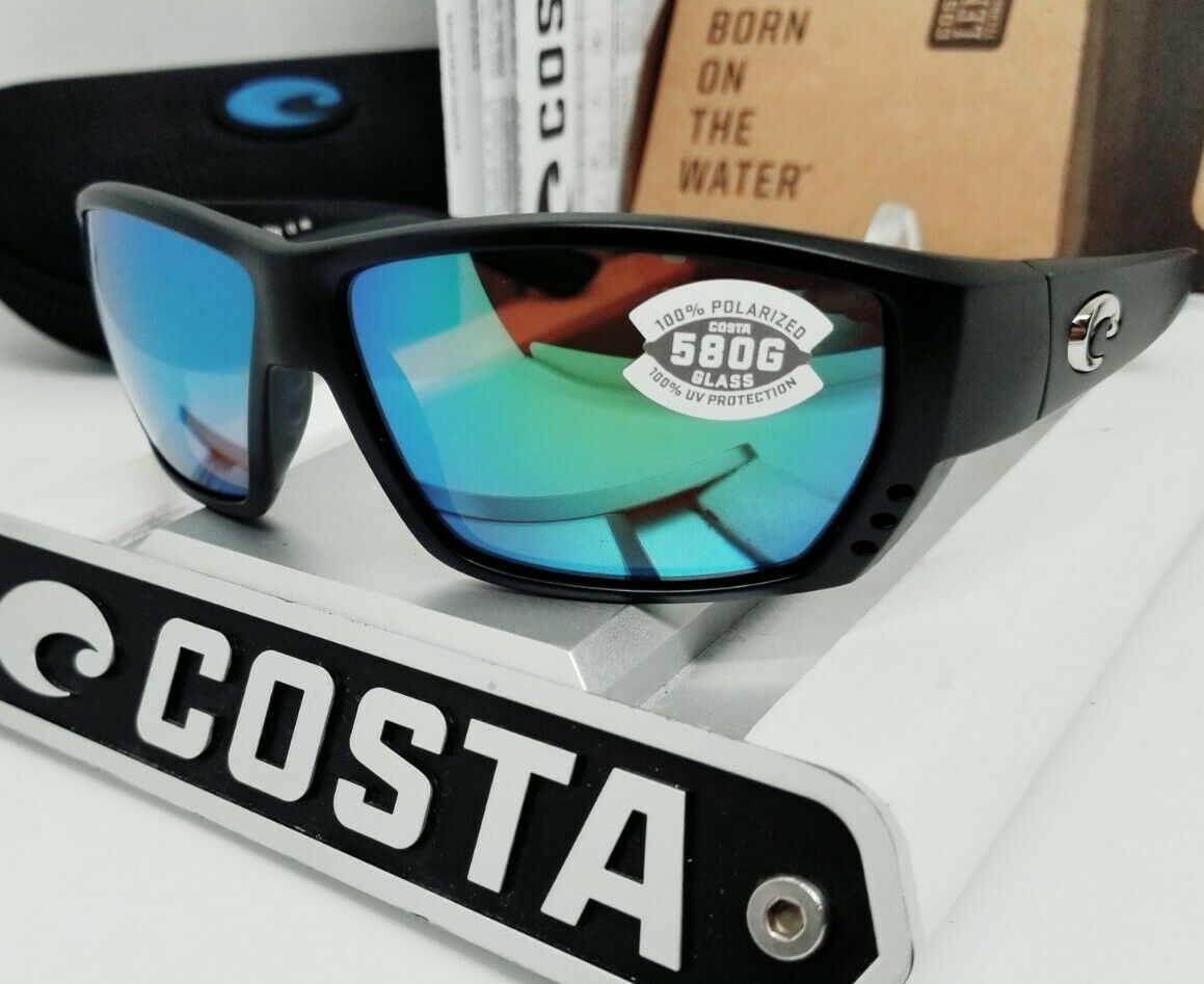 Costa Del Mar TUNA ALLEY sunglasses - Matte Black/Green Mirror 580G