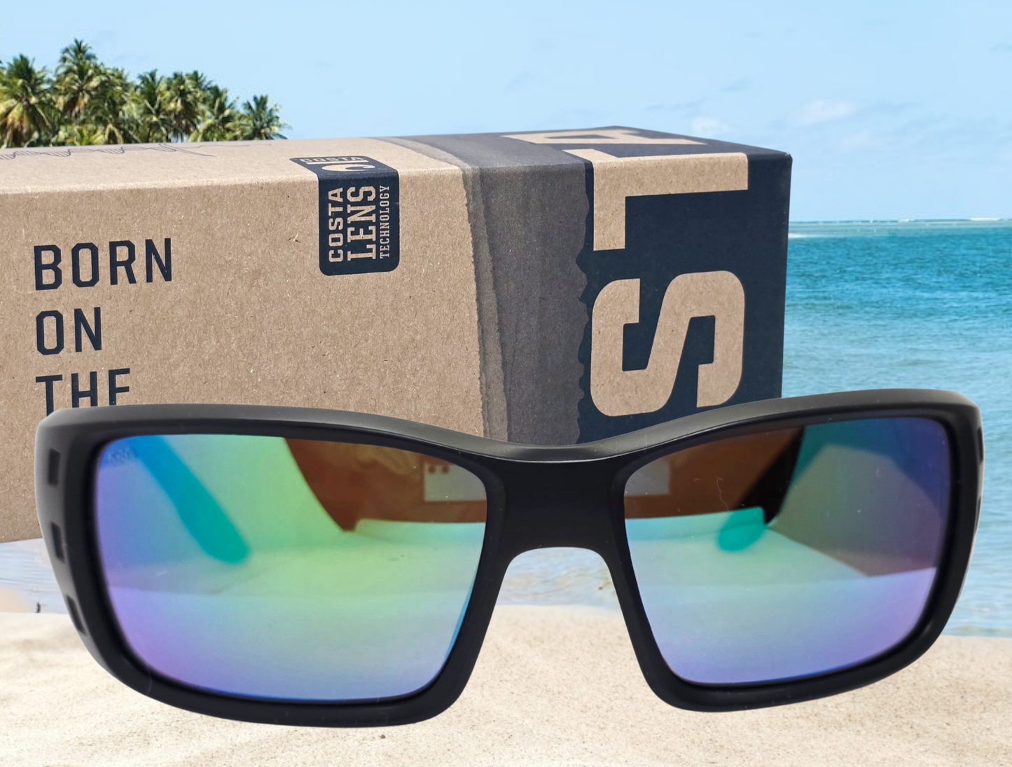 Costa Del Mar PERMIT sunglasses - Blackout/Green Mirror 580G