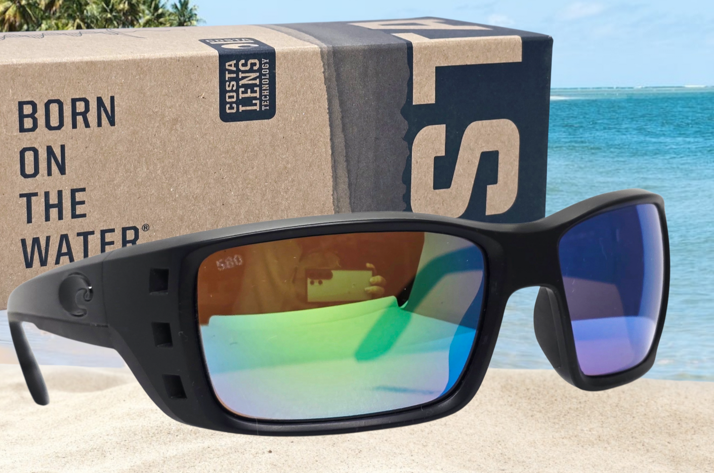 Costa Del Mar PERMIT sunglasses - Blackout/Green Mirror 580G