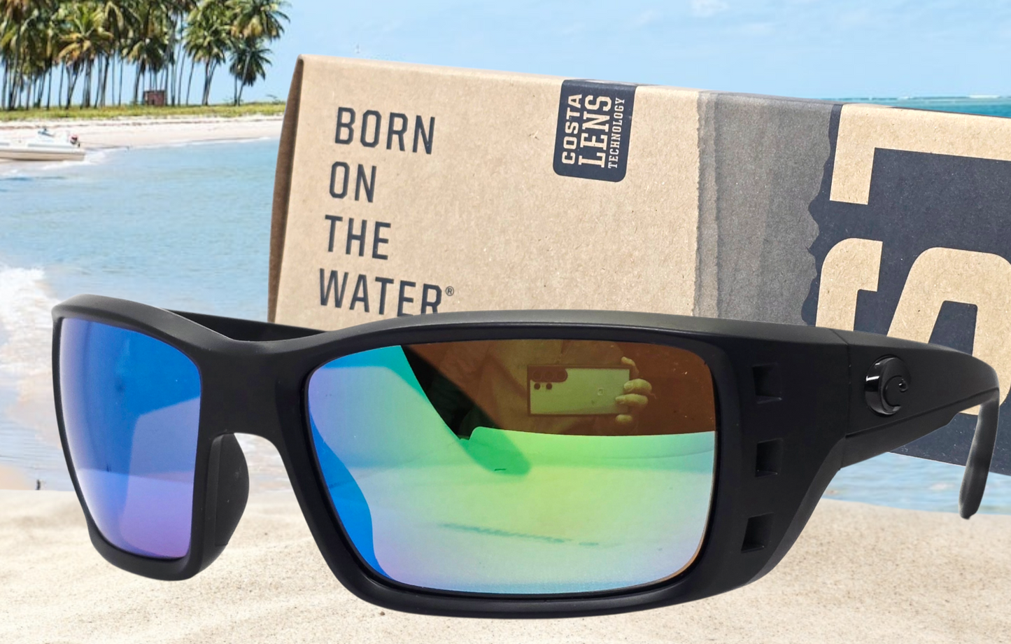 Costa Del Mar PERMIT sunglasses - Blackout/Green Mirror 580G