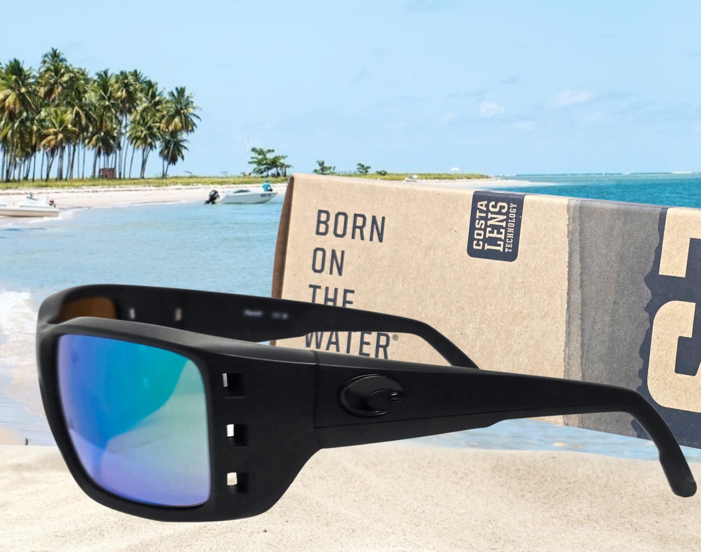 Costa Del Mar PERMIT sunglasses - Blackout/Green Mirror 580G