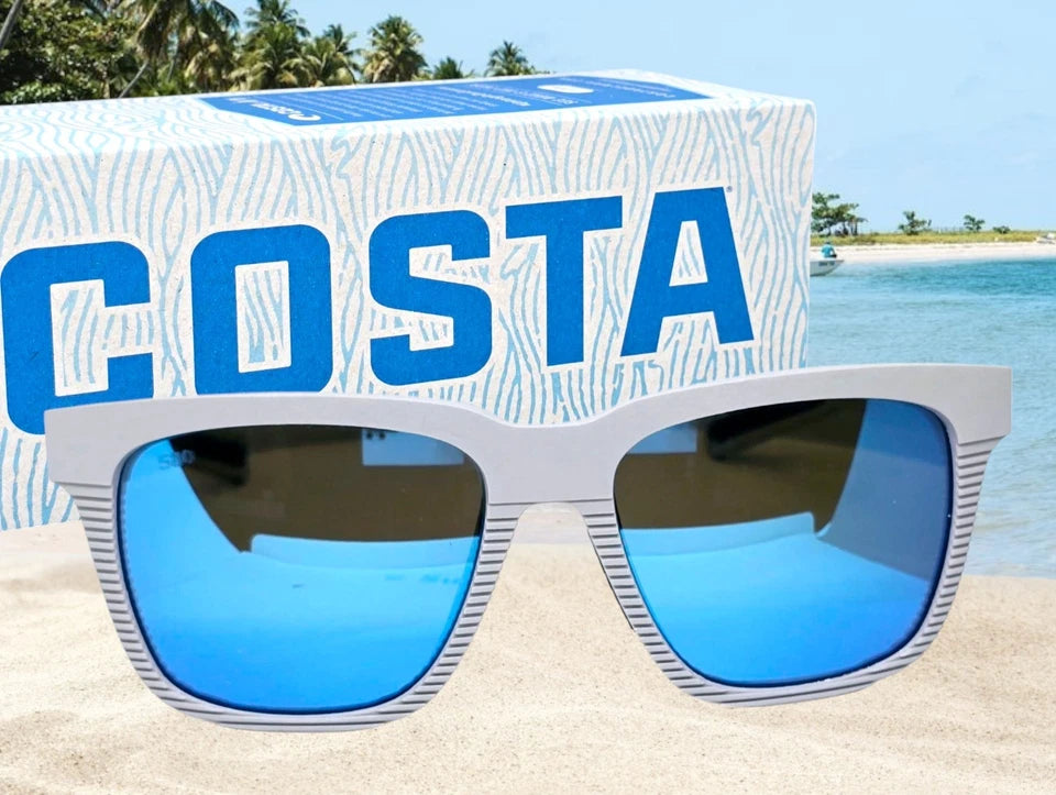 Costa Del Mar PESCADOR sunglasses - Net Light Gray/Blue Mirror 580G