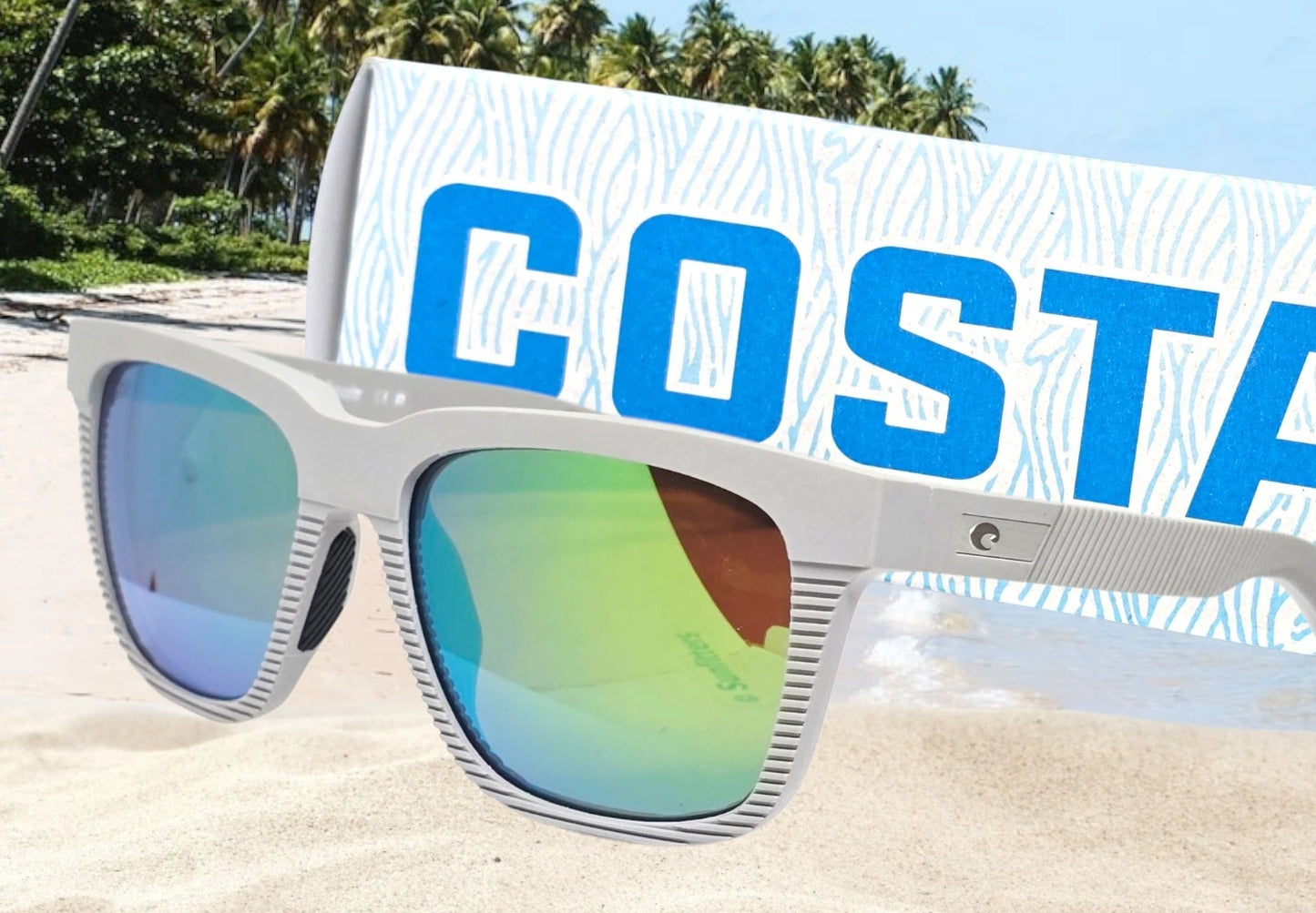 Costa Del Mar PESCADOR sunglasses - Net Light Gray/Green Mirror 580G