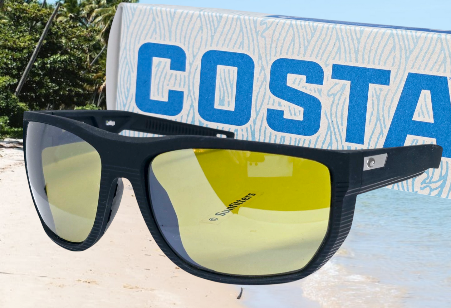 Costa Del Mar SANTIAGO sunglasses - Net Black/Sunrise Silver Mirror 580G