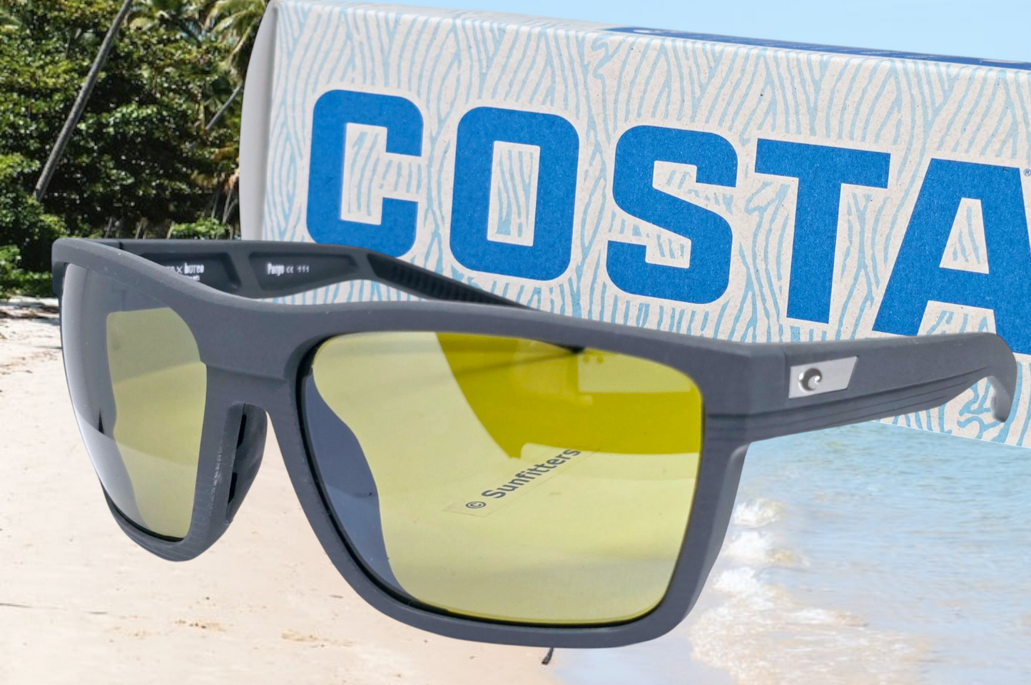 Costa Del Mar PARGO sunglasses - Dark Gray/Sunrise Silver Mirror 580G