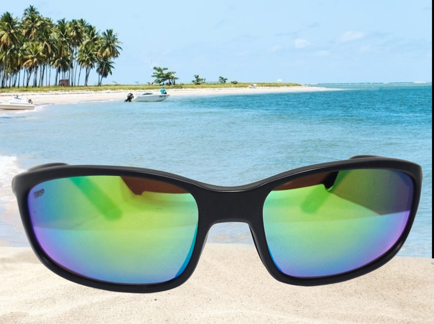 Costa Del Mar BRINE II sunglasses - Matte Black/Green Mirror 580P