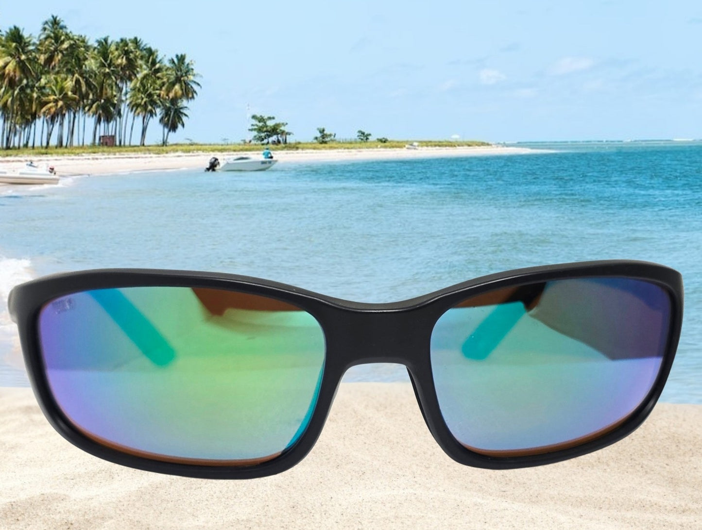 Costa Del Mar BRINE II sunglasses - Matte Black/Green Mirror 580G