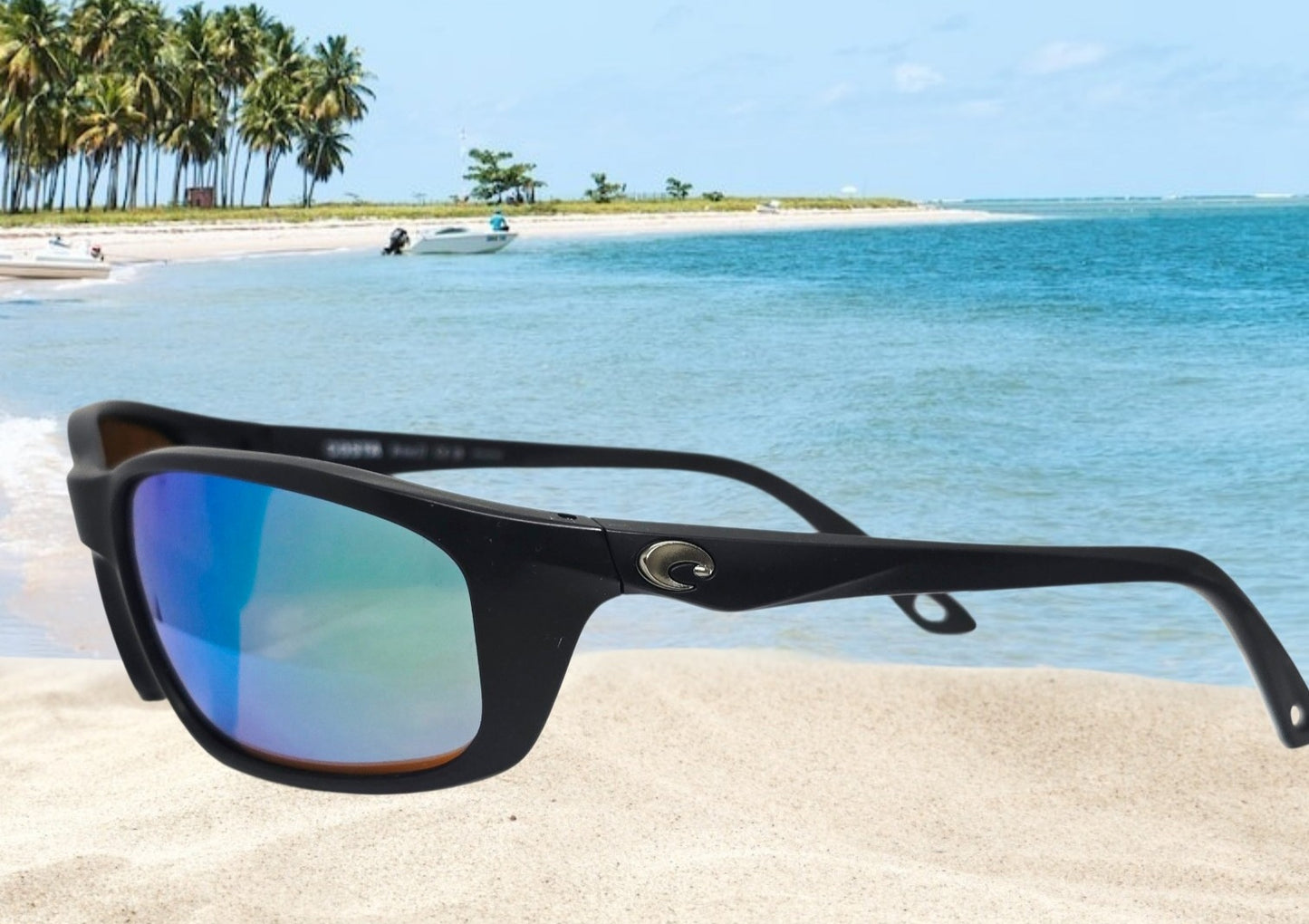 Costa Del Mar BRINE II sunglasses - Matte Black/Green Mirror 580G