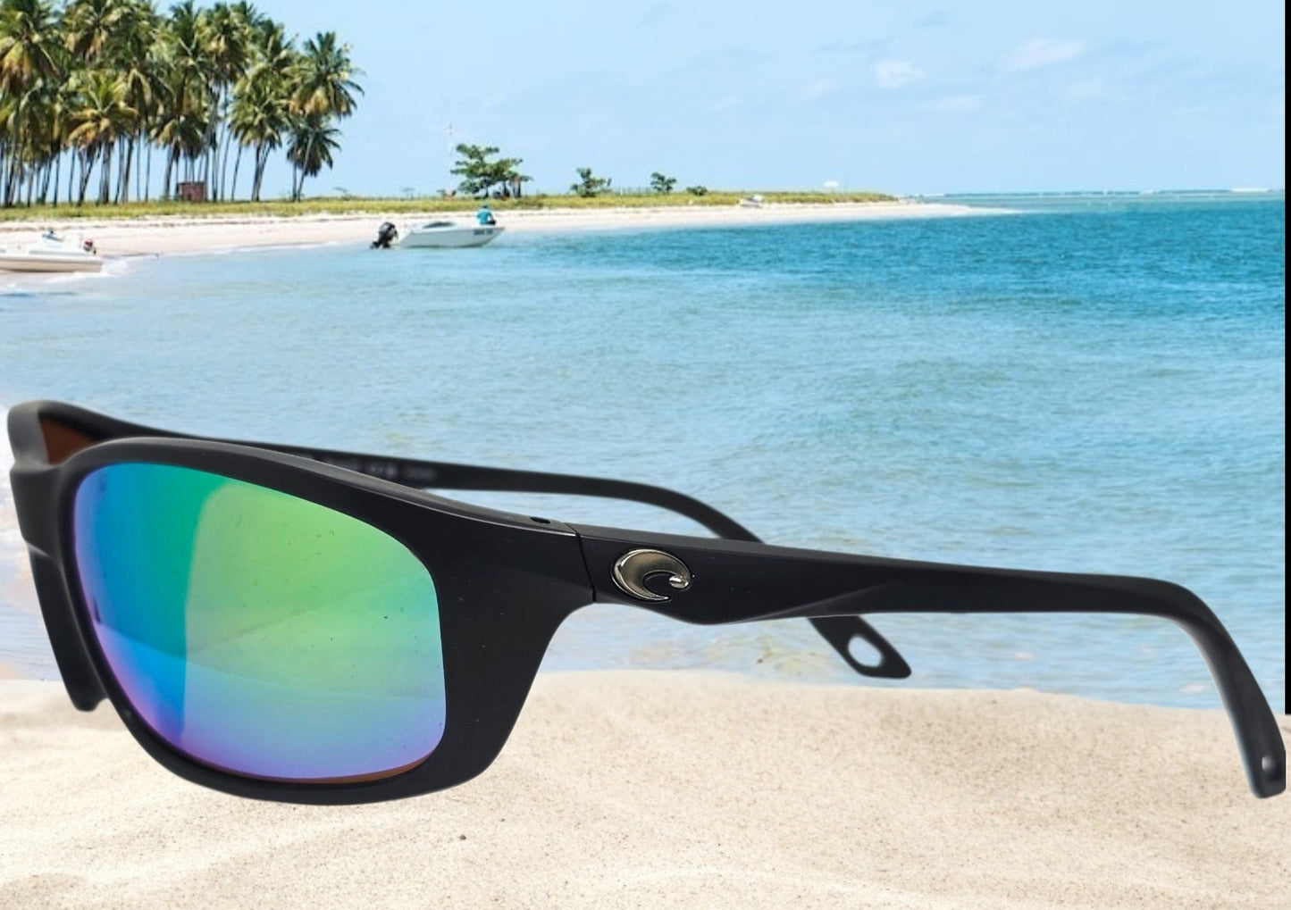 Costa Del Mar BRINE II sunglasses - Matte Black/Green Mirror 580P
