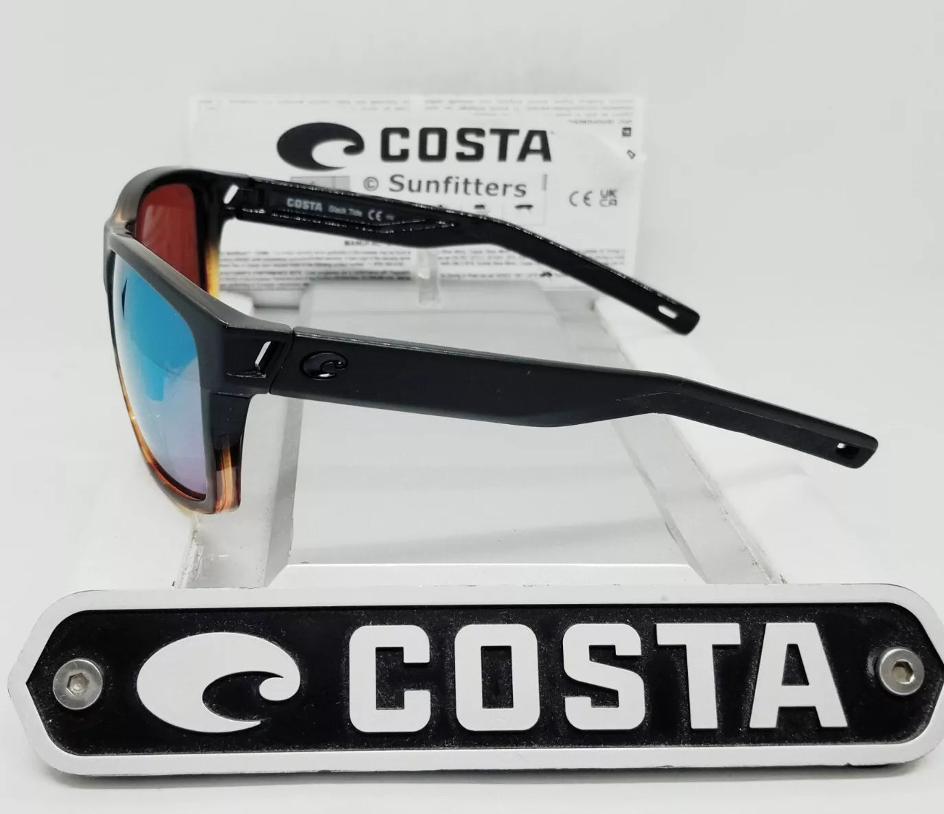 Costa Del Mar SLACK TIDE sunglasses - Black-Tortoise/Green Mirror 580P