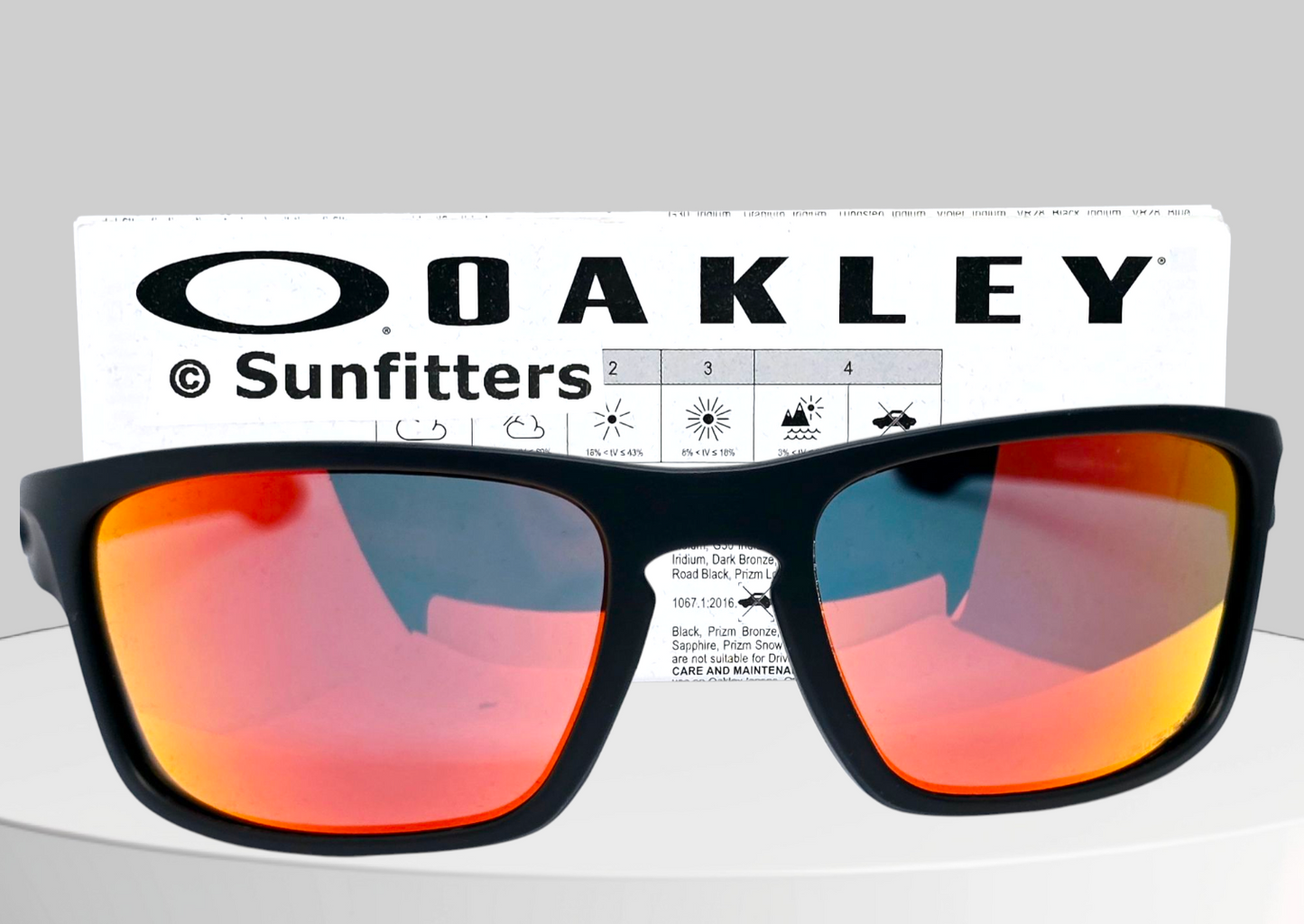 Oakley SLIVER STEALTH sunglasses - Matte Black/Ruby Iridium POLARIZED