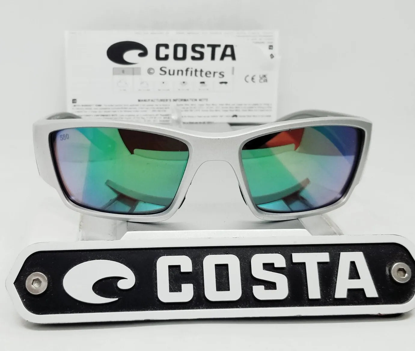 Costa Del Mar CORBINA PRO sunglasses - Metallic Silver/Green Mirror 580G