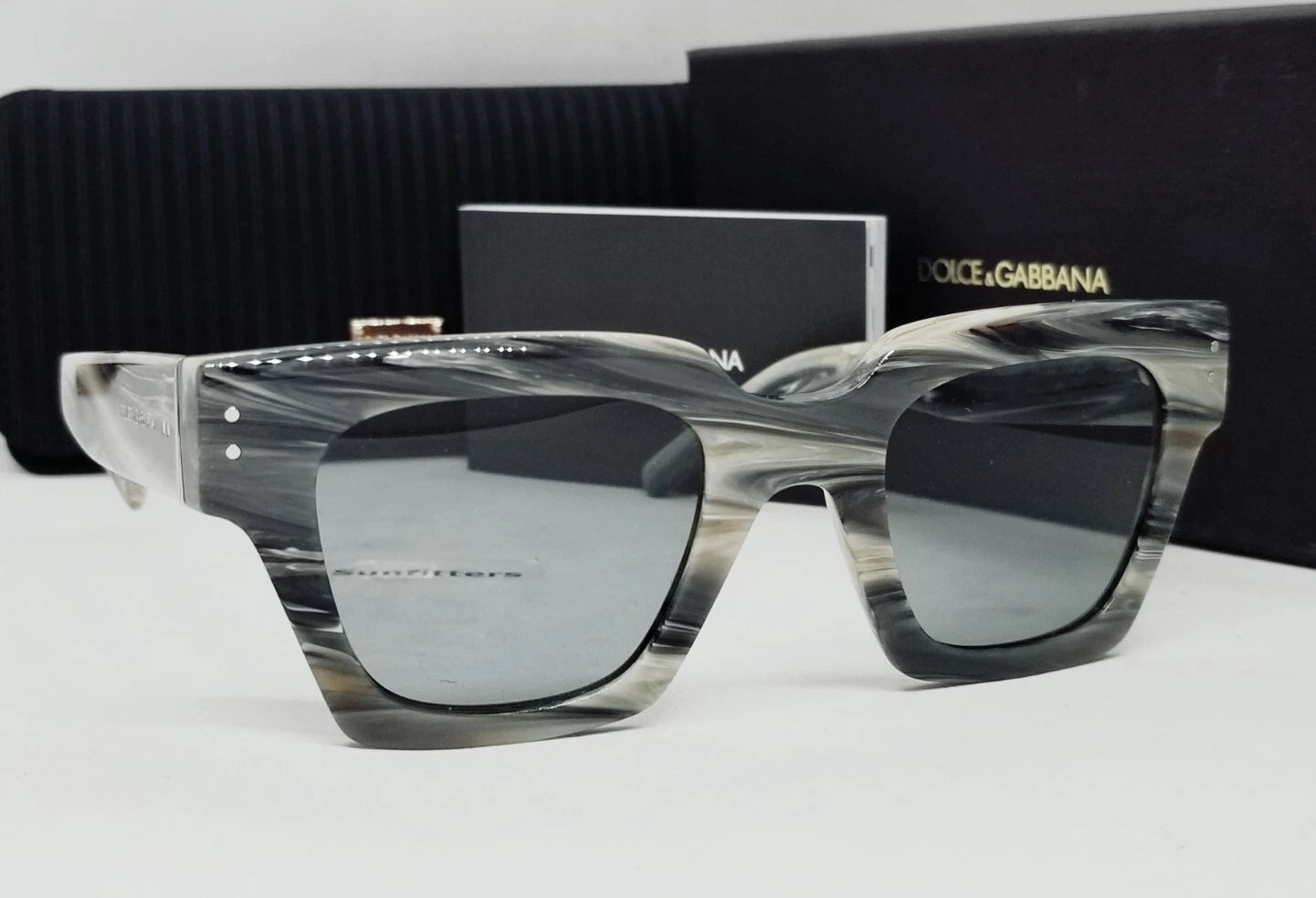 DOLCE & GABBANA DG4413 339087 sunglasses - Grey Horn/Dark Grey