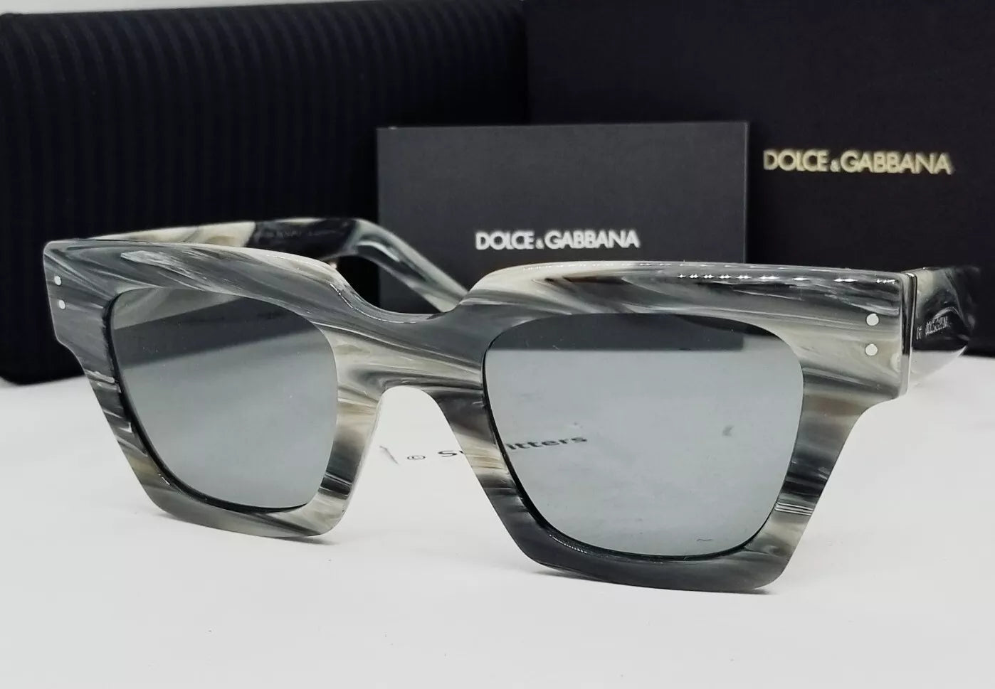 DOLCE & GABBANA DG4413 339087 sunglasses - Grey Horn/Dark Grey