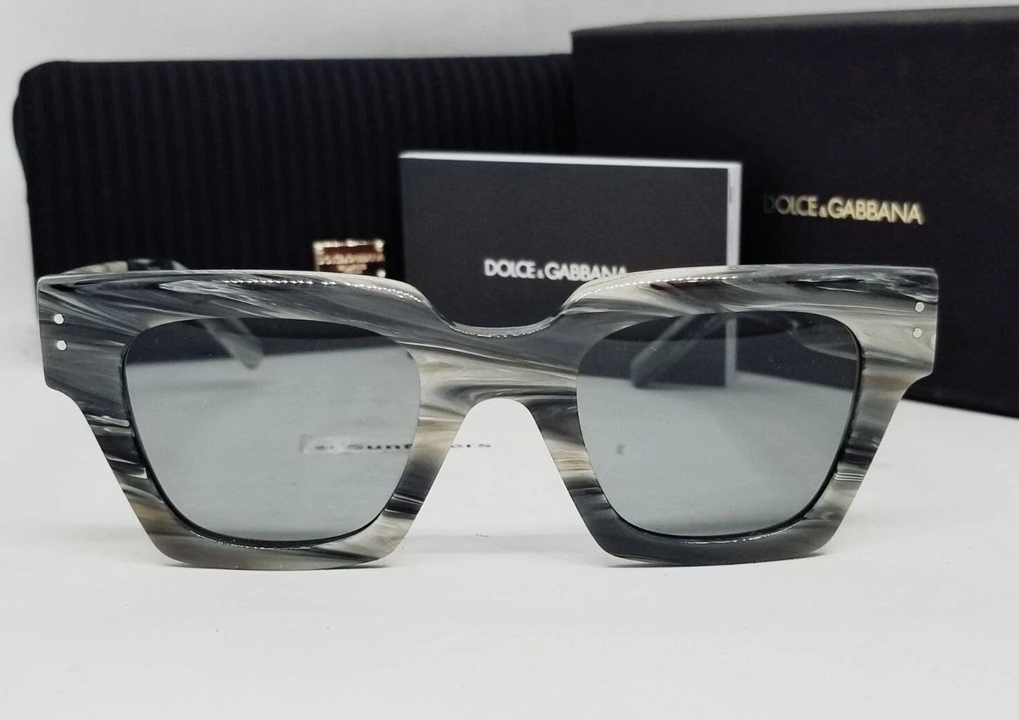 DOLCE & GABBANA DG4413 339087 sunglasses - Grey Horn/Dark Grey