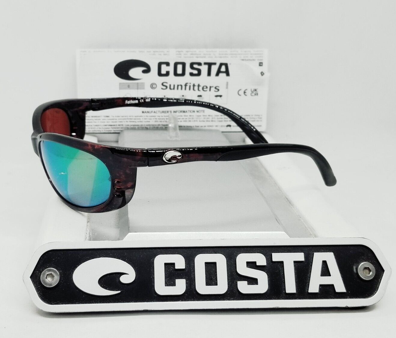 Costa Del Mar FATHOM sunglasses - Tortoise/Green Mirror 580P