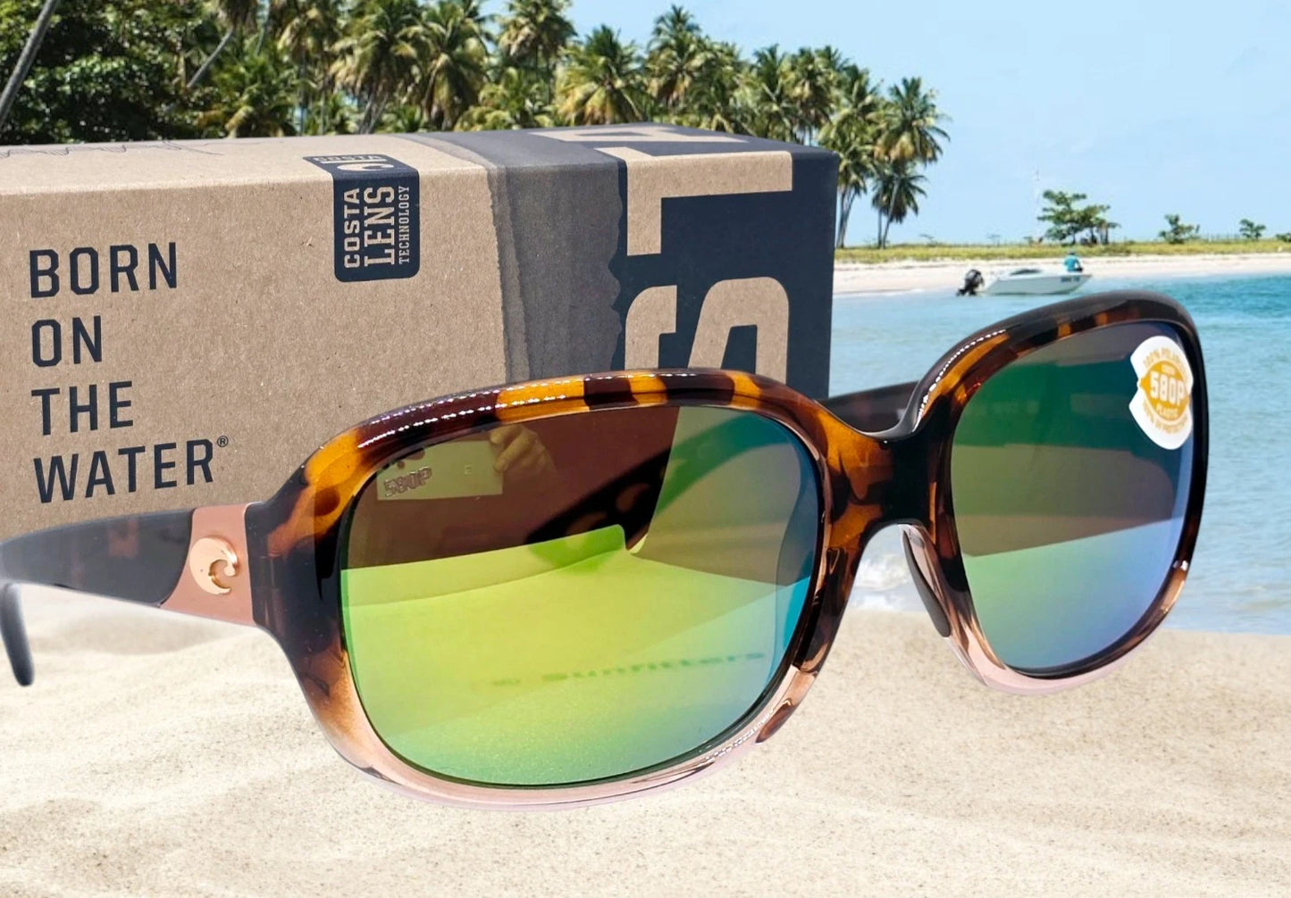 Costa Del Mar GANNET sunglasses - Tortoise Fade/Green Mirror 580P
