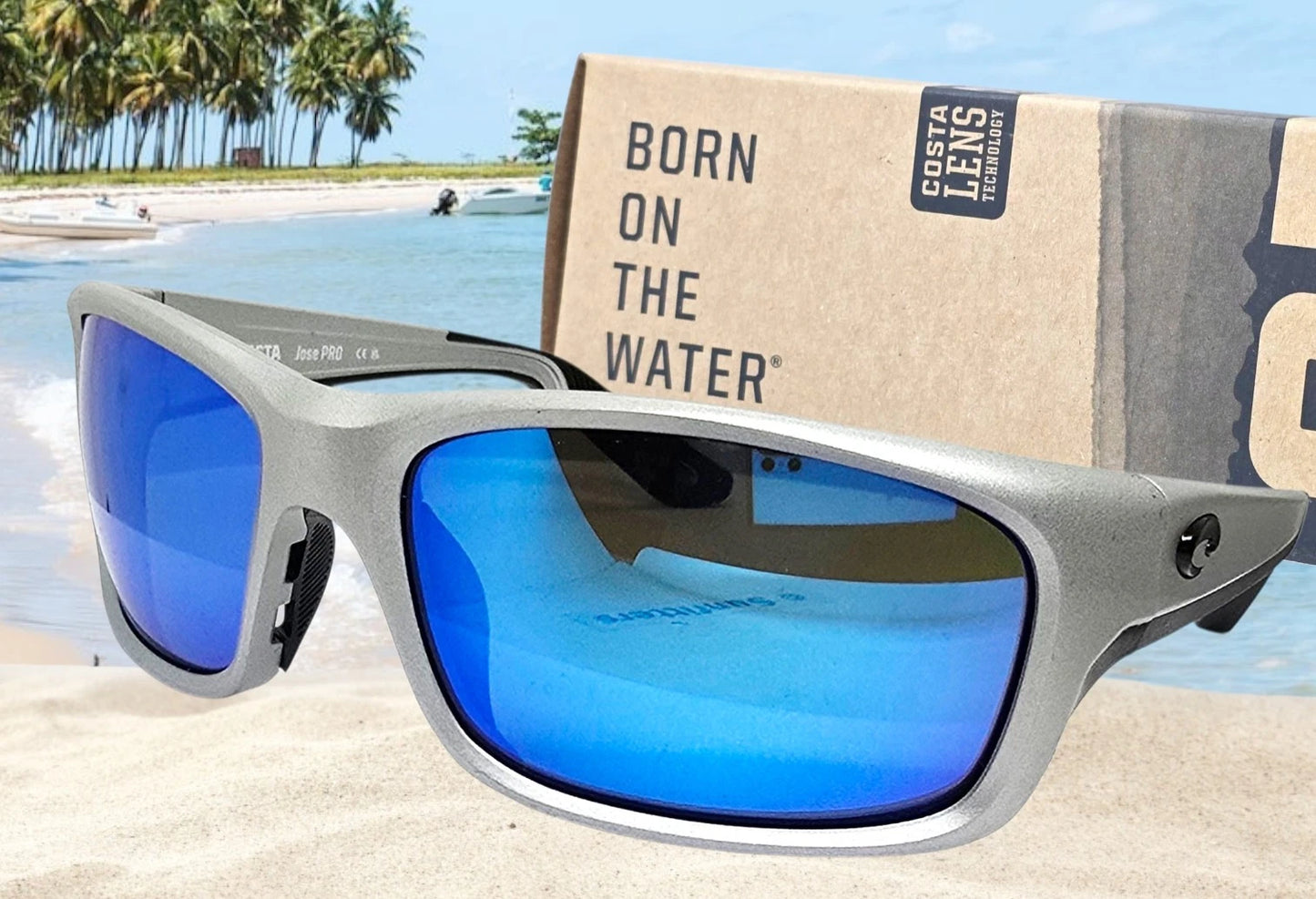 Costa Del Mar JOSE PRO sunglasses - Metallic Silver/Blue Mirror 580G (GLASS)