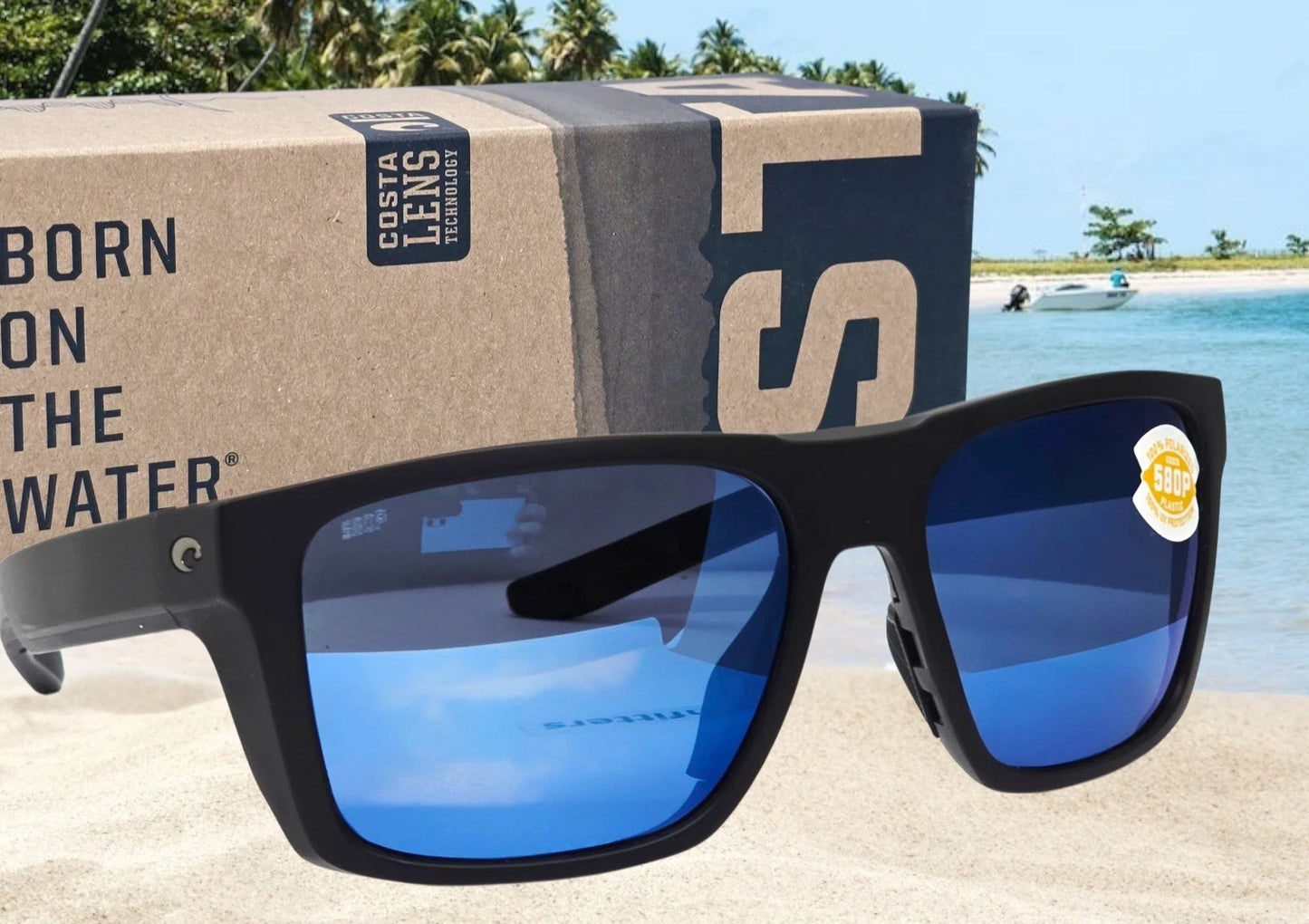 Costa Del Mar LIDO sunglasses - Matte Black/Blue Mirror 580P