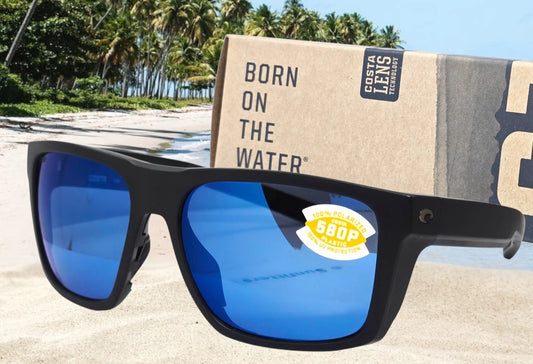 Costa Del Mar LIDO sunglasses - Matte Black/Blue Mirror 580P