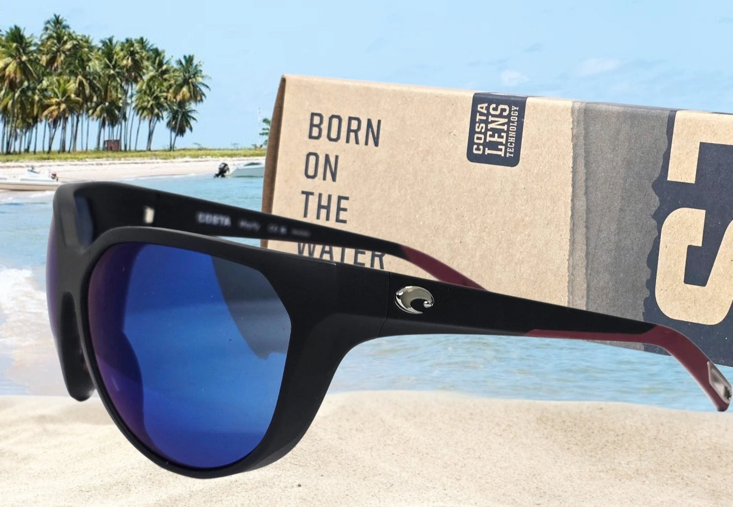 Costa Del Mar MAYFLY sunglasses - Matte Black/Blue Mirror 580P