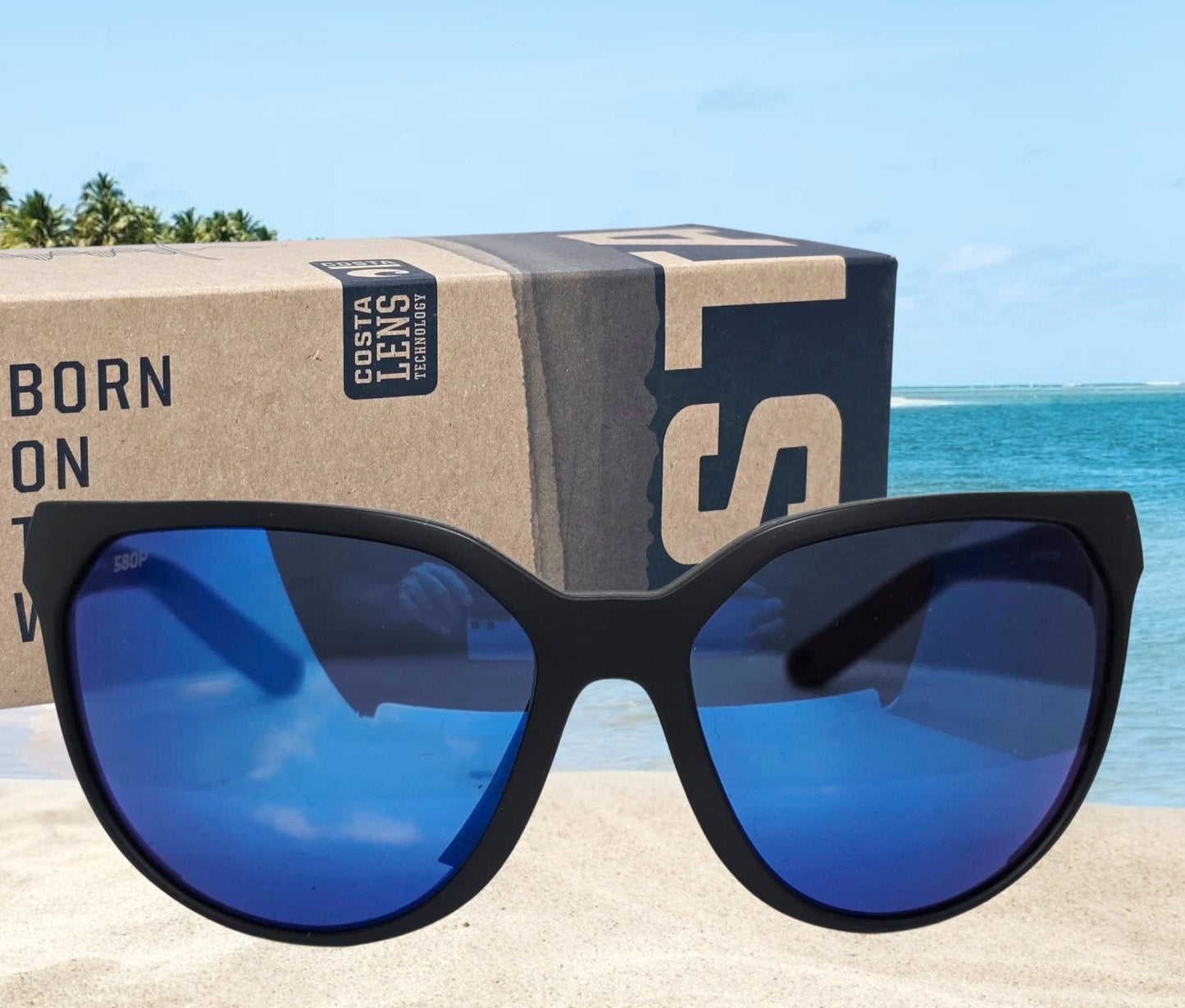 Costa Del Mar MAYFLY sunglasses - Matte Black/Blue Mirror 580P