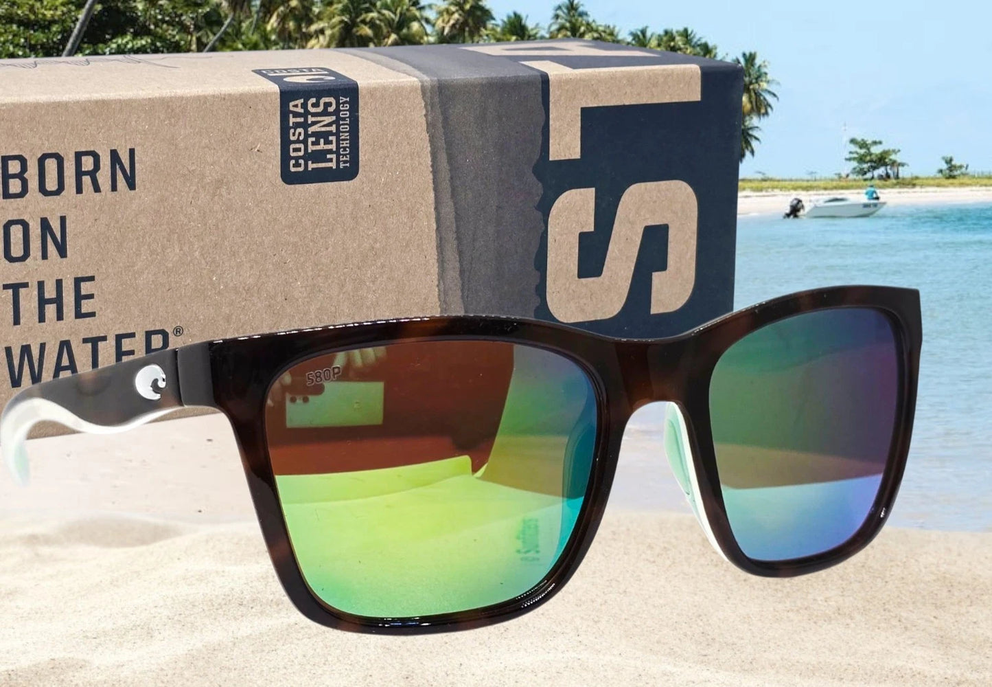 Costa Del Mar PANGA sunglasses - Tortoise/Green Mirror 580P