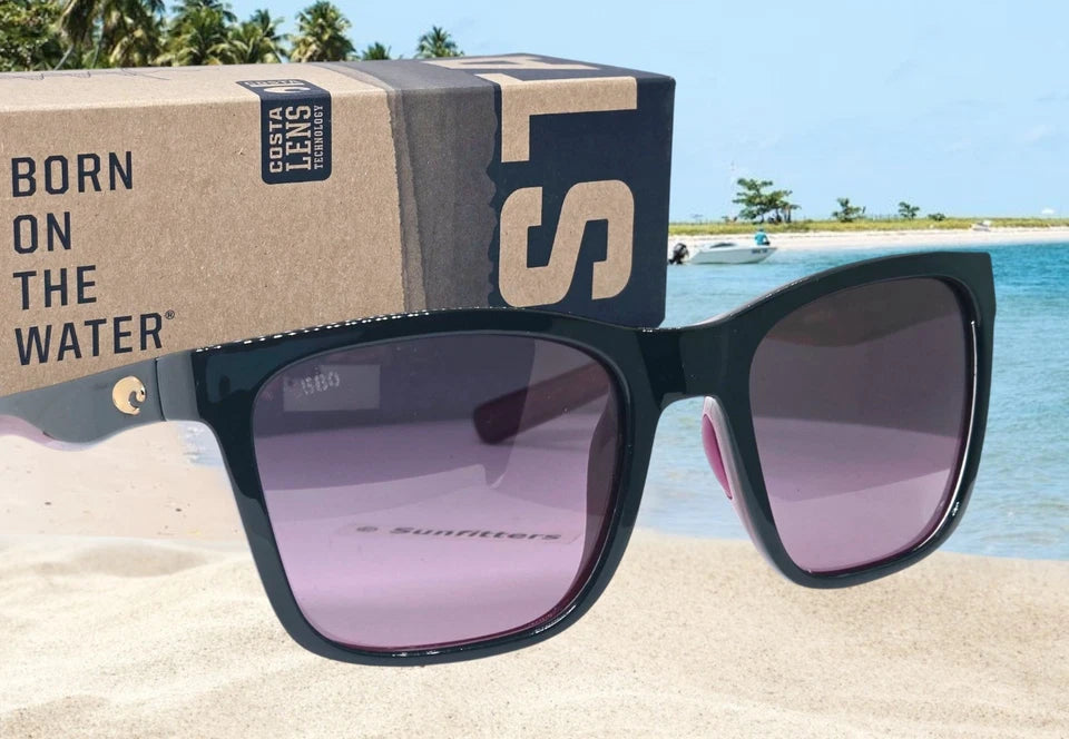 Costa Del Mar PANGA sunglasses - Shiny Black/Rose Gradient Polarized 580G