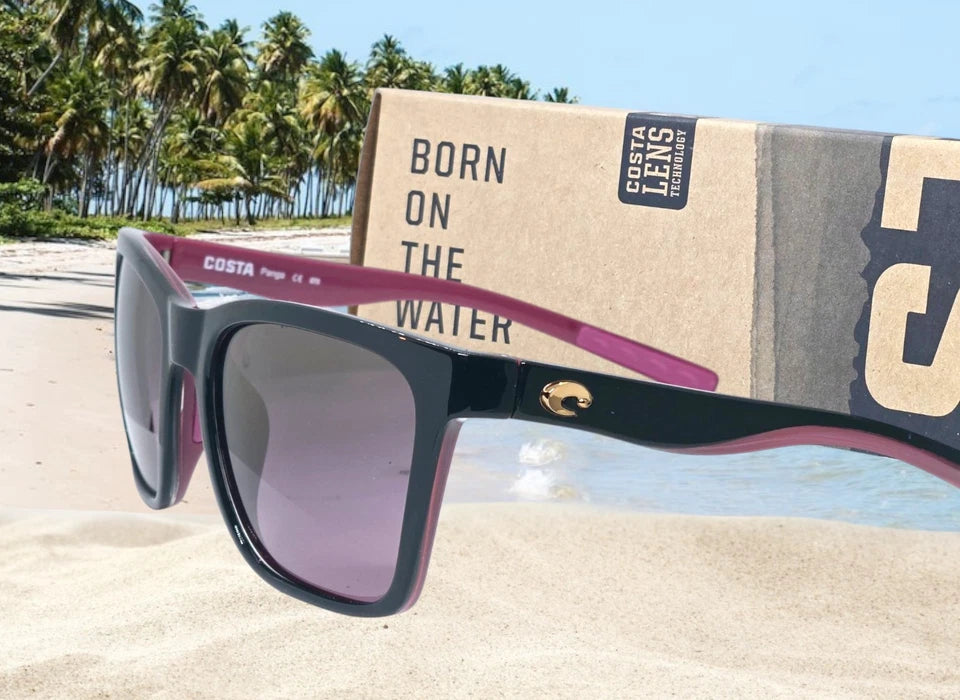 Costa Del Mar PANGA sunglasses - Shiny Black/Rose Gradient Polarized 580G