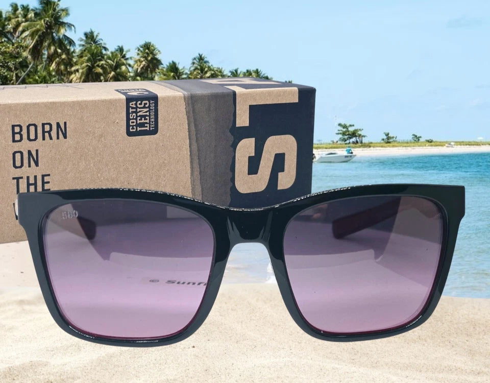 Costa Del Mar PANGA sunglasses - Shiny Black/Rose Gradient Polarized 580G