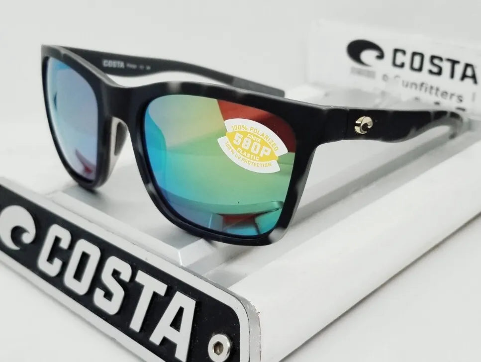 Costa Del Mar PANGA sunglasses - Matte Gray Tortoise/Green Mirror 580P