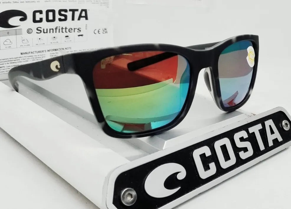 Costa Del Mar PANGA sunglasses - Matte Gray Tortoise/Green Mirror 580P