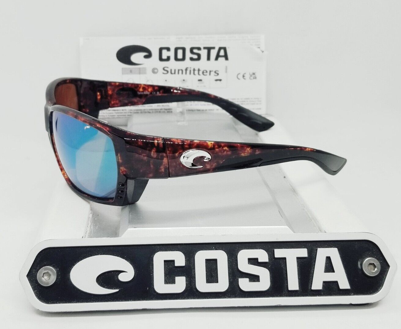 Costa Del Mar TUNA ALLEY sunglasses - Tortoise/Green Mirror 580G