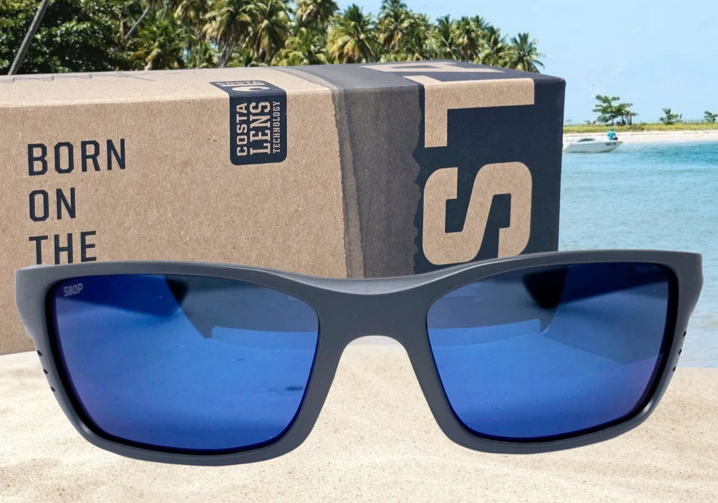 Costa Del Mar WHITETIP sunglasses - Matte Gray/Blue Mirror 580P