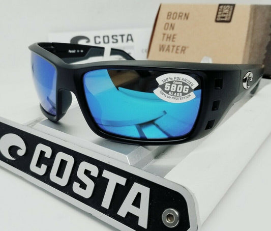 Costa Del Mar PERMIT sunglasses - Matte Black/Blue Mirror 580G (GLASS)