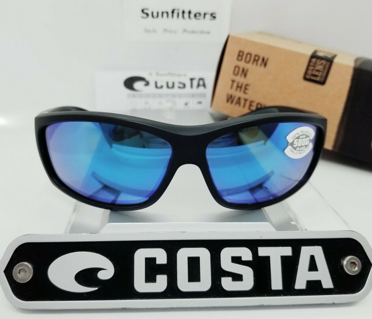 Costa Del Mar SALTBREAK sunglasses - Matte Black/Blue Mirror 580G