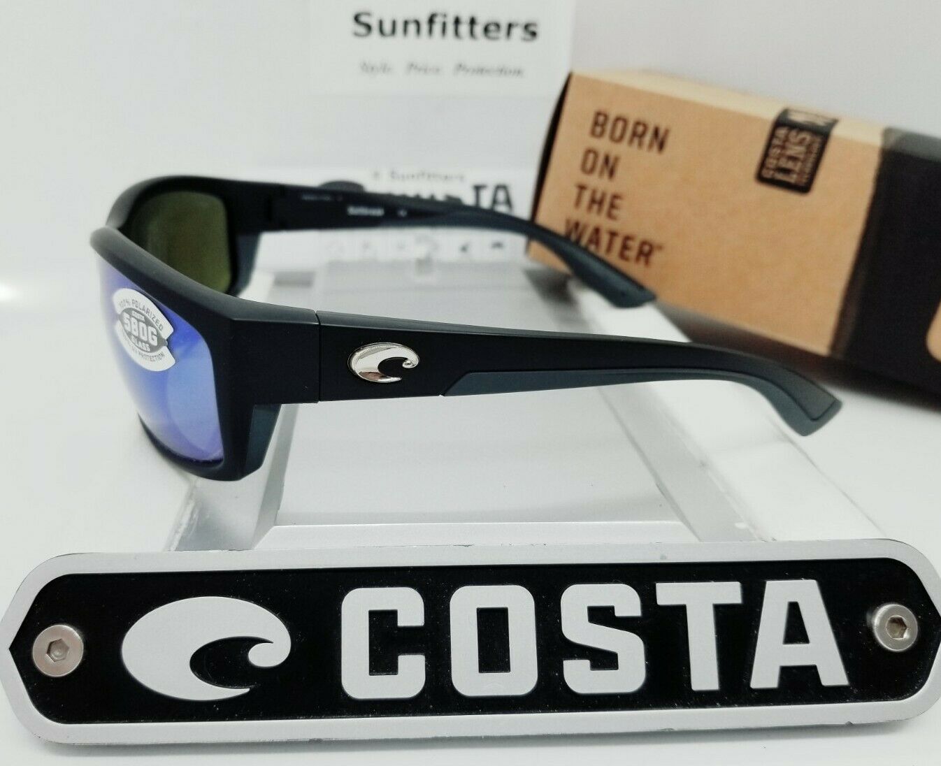 Costa Del Mar SALTBREAK sunglasses - Matte Black/Blue Mirror 580G