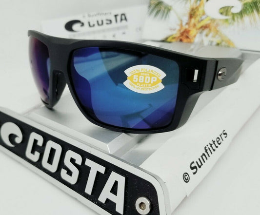 Costa Del Mar DIEGO sunglasses - Matte Black/Blue Mirror 580P