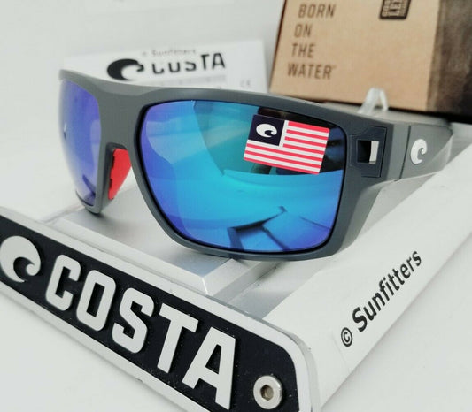 Costa Del Mar DIEGO sunglasses - Freedom Series - Matte USA Gray/Blue Mirror 580G