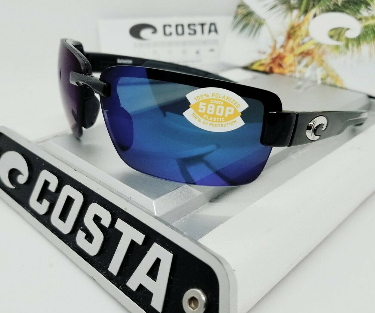 Costa Del Mar GALVESTON sunglasses - Black/Blue Mirror 580P