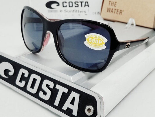 Costa Del Mar KARE sunglasses - Shiny Black-Hibiscus/Gray 580P