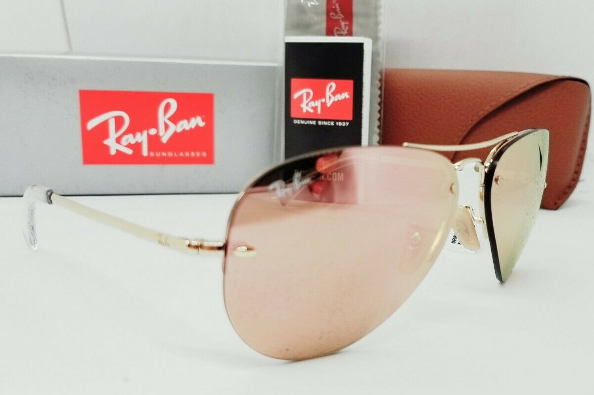 RAY BAN - RB3449 001/2Y sunglasses - gold/brown-pink mirror