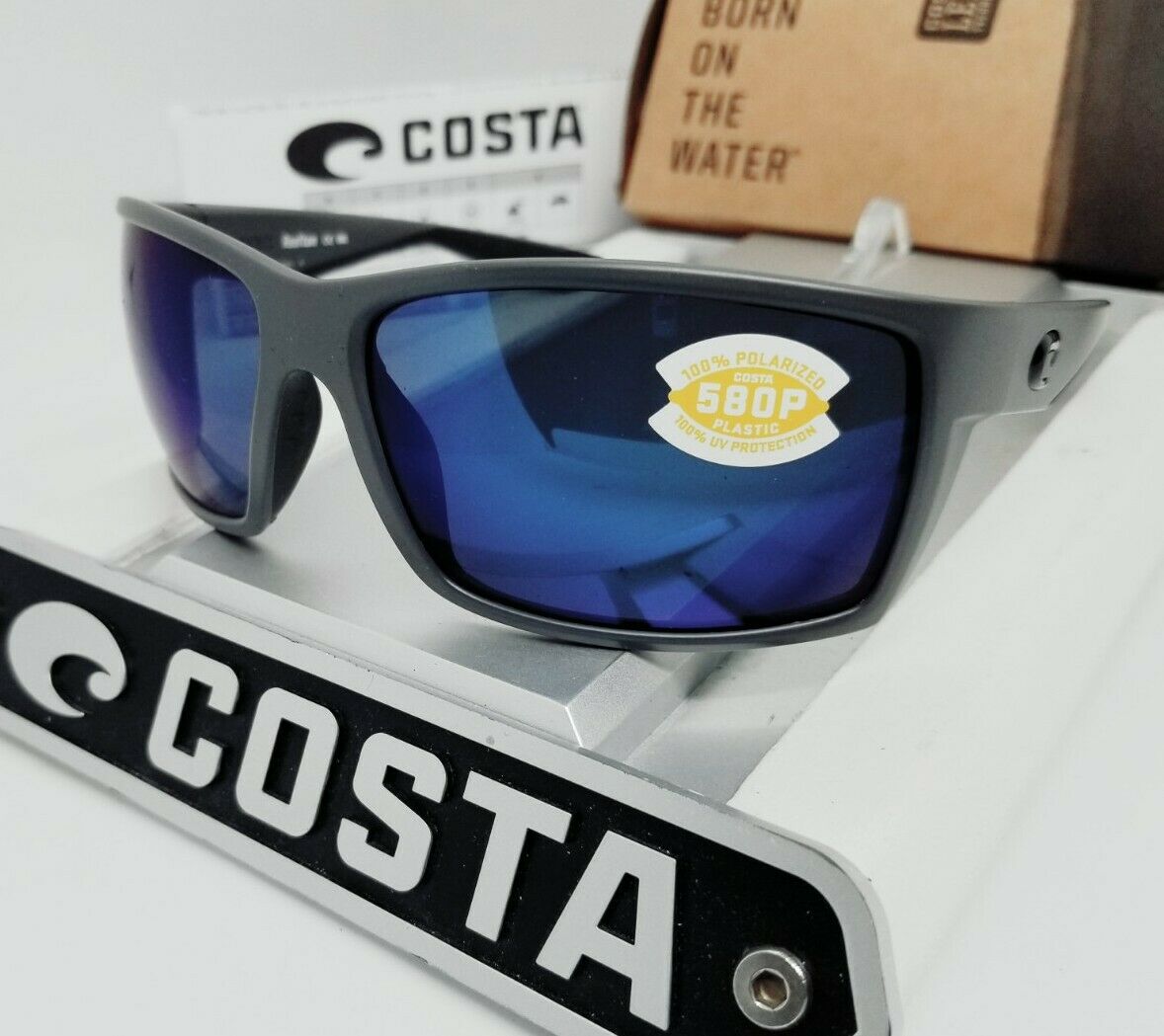 Costa Del Mar REEFTON sunglasses - Matte Gray/Blue Mirror 580P