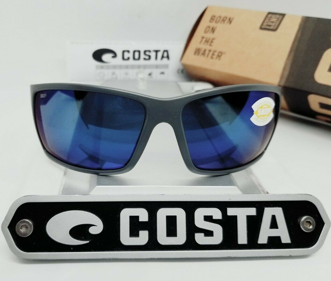 Costa Del Mar REEFTON sunglasses - Matte Gray/Blue Mirror 580P