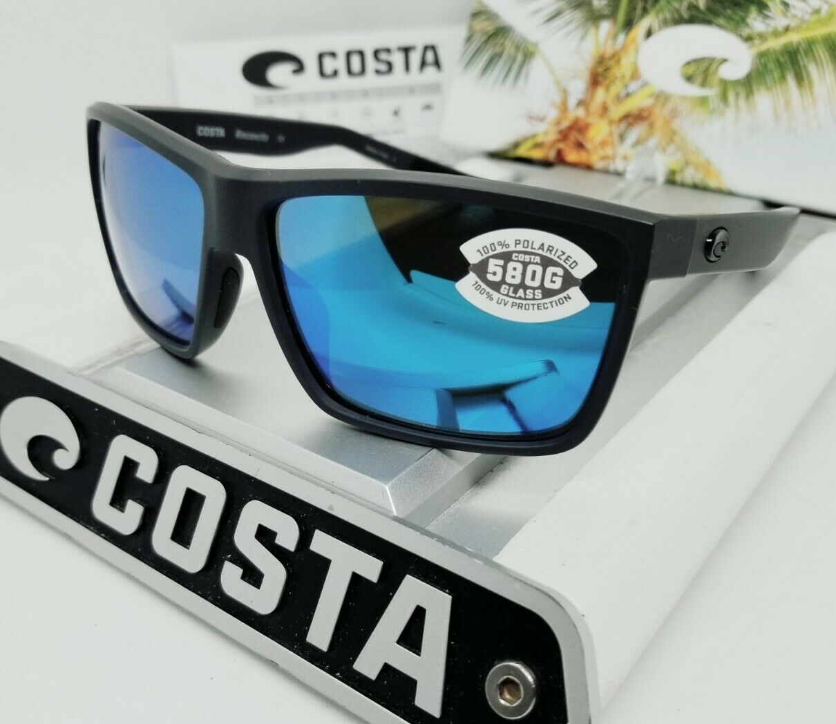 Costa Del Mar RINCONCITO sunglasses - Matte Gray/Blue Mirror 580G