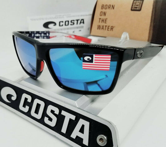 Costa Del Mar RINCONCITO sunglasses - USA Freedom Series - Black/Blue Mirror 580G