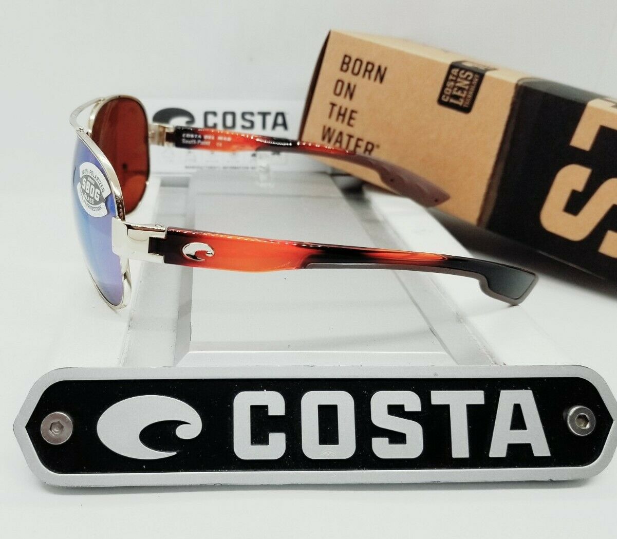 Costa Del Mar SOUTH POINT sunglasses - Gold/Green Mirror 580G (GLASS)