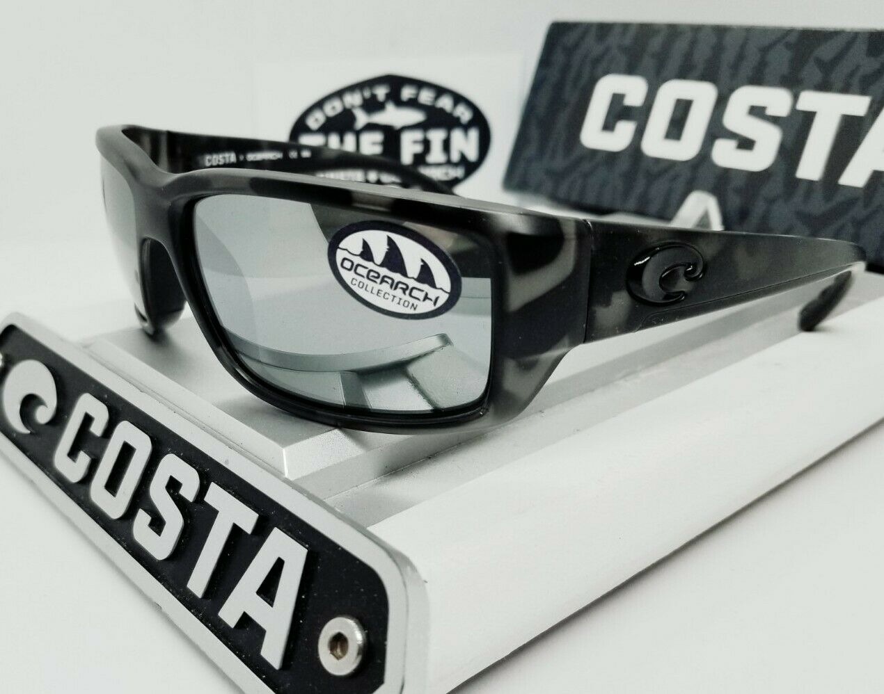 Costa Del Mar FANTAIL sunglasses - Ocearch - Tiger Shark/Silver Mirror 580G (GLASS)