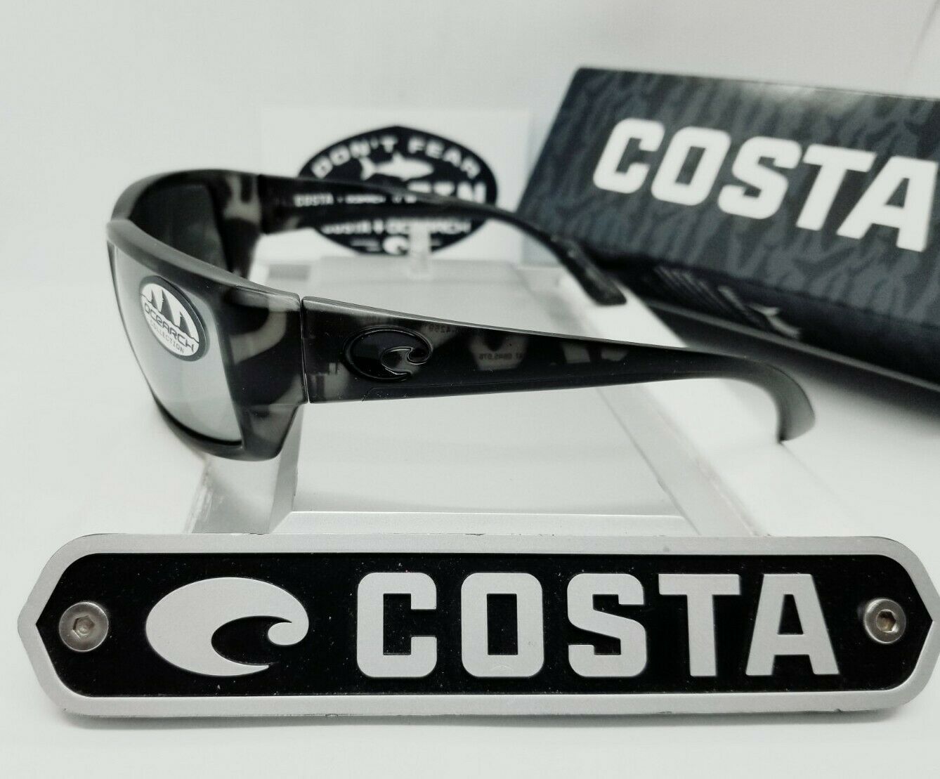 Costa Del Mar FANTAIL sunglasses - Ocearch - Tiger Shark/Silver Mirror 580G (GLASS)